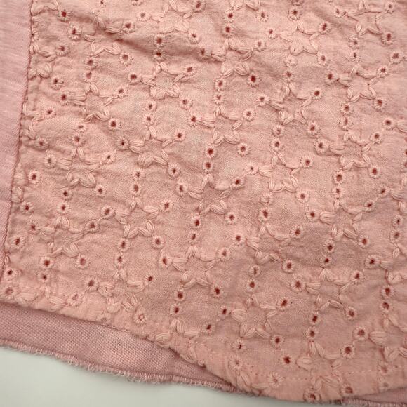 Zara Pink Eyelet Top - Picture 2 of 4